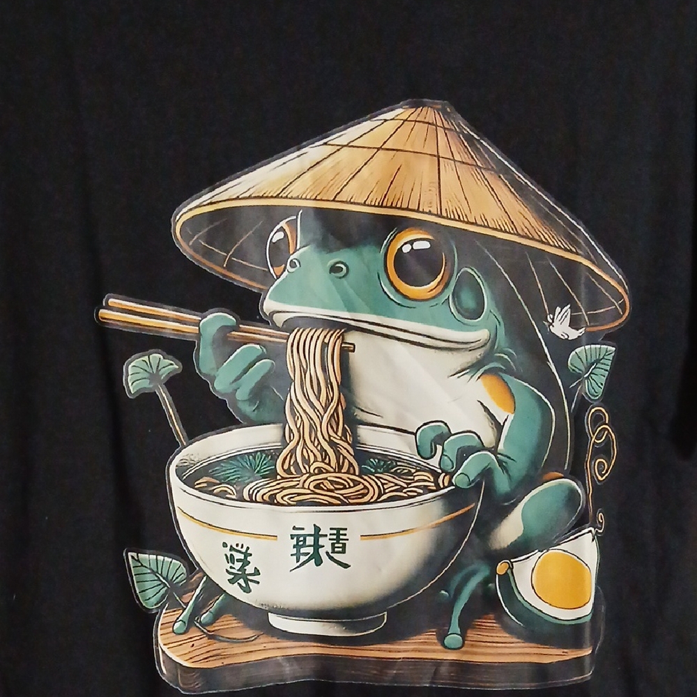 Gildan Green Frog Noodle T-Shirt SZ XL